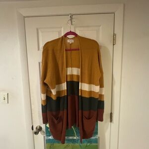 Universal Thread Multicolor Striped Cardigan